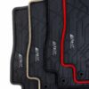 Dywaniki samochodowe NOMAD przednie ze skórzaną czarną lamówką dopasowane do BMW Seria 5 E60 2003-2010